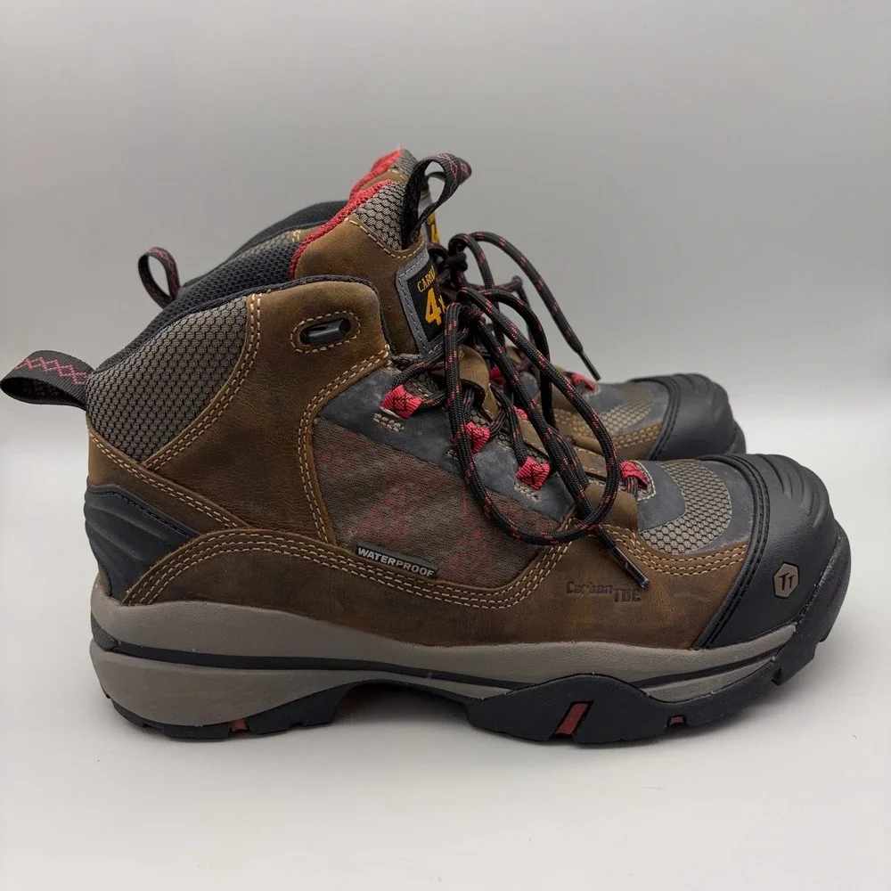 Carolina Work Boots Men 9.5 Brown Solid Carbon Toe Waterproof Extension 5